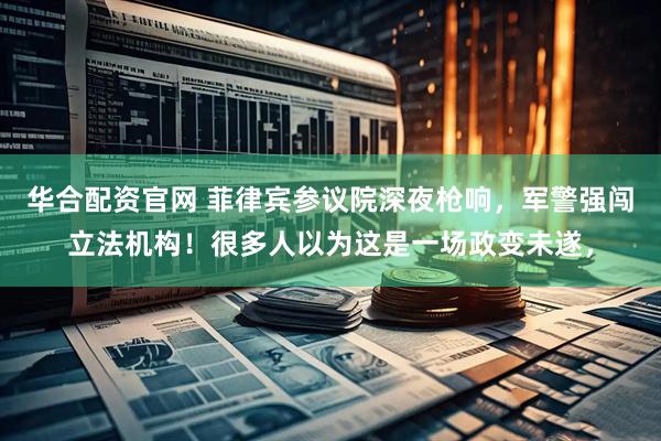 华合配资官网 菲律宾参议院深夜枪响，军警强闯立法机构！很多人以为这是一场政变未遂，